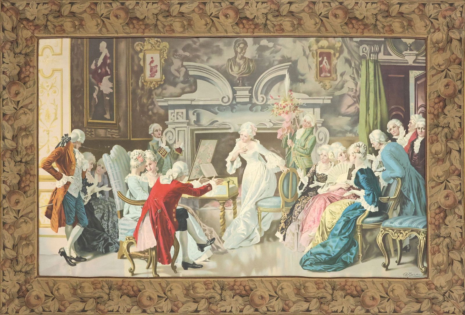 AFTER ANTONIO BORSARI THE CONCERT OLEOGRAPH TAPESTRY (1 of 4)