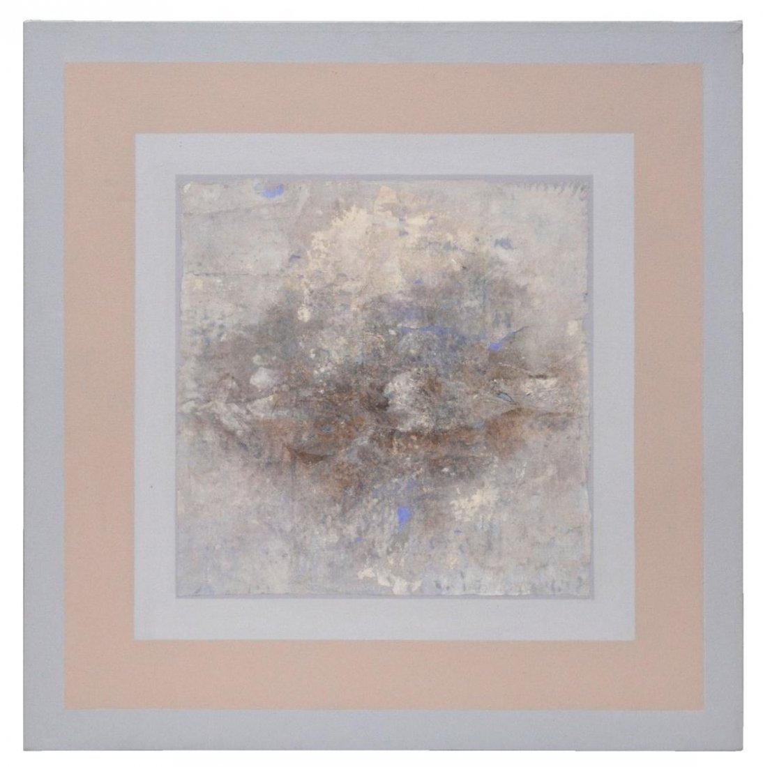 CONTEMPORARY PAINTING, CLOUD, VERA SIMONS: Unframed mixed media painting on canvas, "Cloud", by Vera Simons (Vera Habrecht Simons, German/ American, 1920-2012), signed, titled, and dated 1982 verso, 36"h, 36"w, 6.25lbs **Provenance: Estate of 