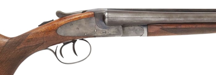 L.C. SMITH SXS 20 GAUGE SHOTGUN & SCARCE ORIGINAL PROOF TEST CARD