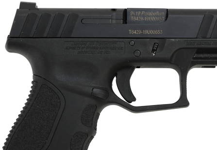 STOEGER STR-9 PISTOL, 9MM, BOX: Stoeger Model STR-9 Pistol, 9mm Parabellum, 4" barrel, front and rear white dot sights, lower accessory rail, composite frame, detachable 15 round magazine, comes with original box with