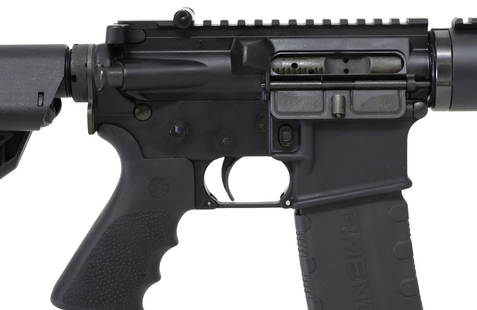 ANDERSON MFG. AM-15 RIFLE .223/5.56MM NATO CAL, *RESTRICTED MAG**: Anderson Mfg. AM-15 Rifle, Semi-Automatic, ,223/5.56MM caliber, an 18" barrel including the installed muzzle brake, perforated hand guard with upper and lower accessory rails, pistol grip stock,