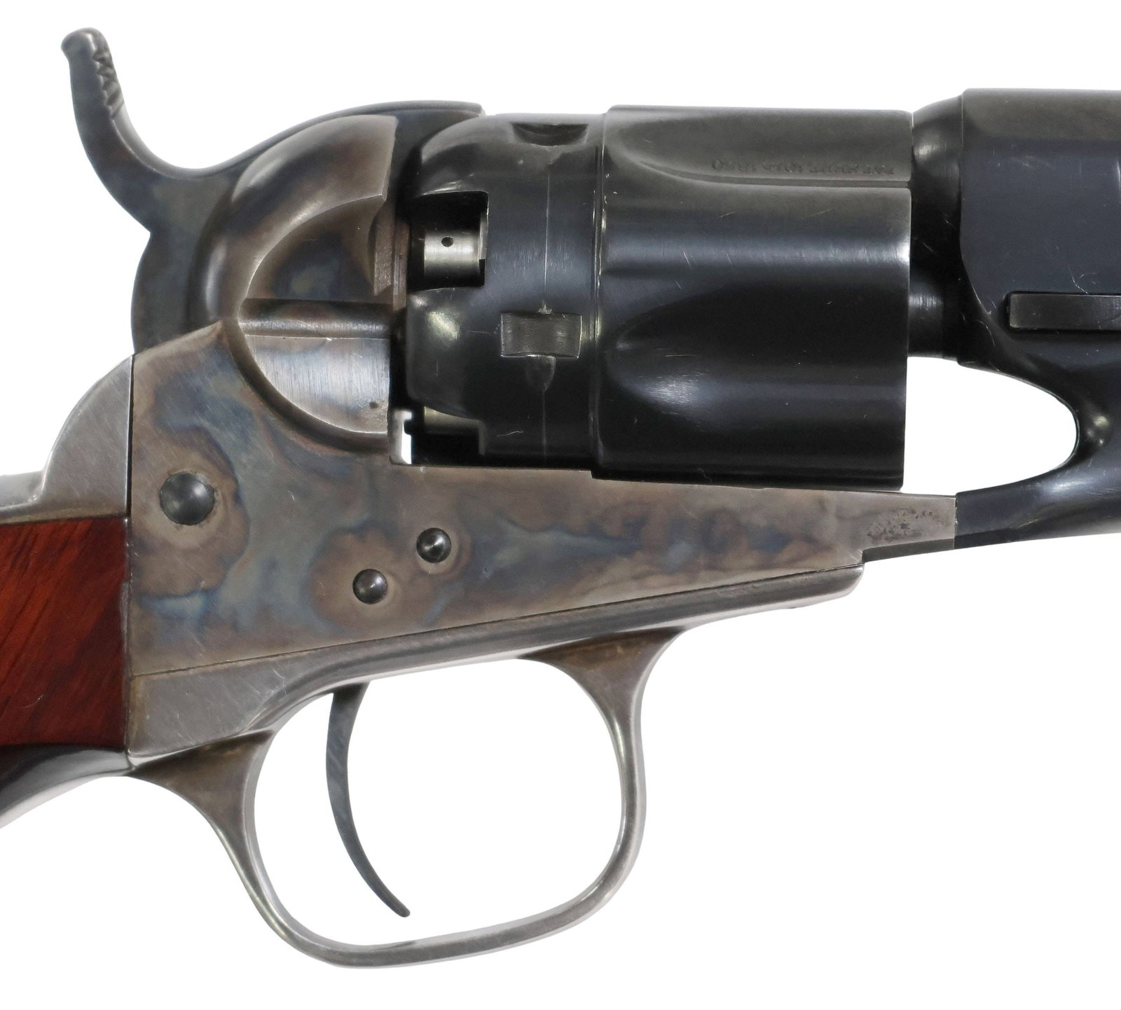 COLT 2ND GEN MODEL 1862 BP POLICE REVOLVER, 95%+: Colt Model 1862 Police Revolver, 2nd Generation, F Series, mfg. 1977/78, Single Action, .36 Caliber Blackpowder Percussion, 5.5" round barrel over the operating loading lever, bead front sight, b