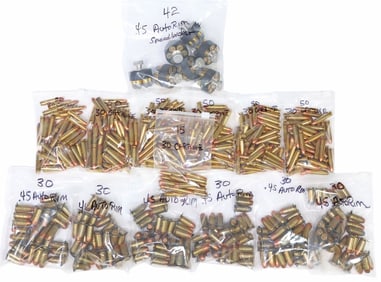 (537) AMMO, .30 CARBINE &.45 AUTO RIM, MOON CLIPS, SPEEDLOADERS