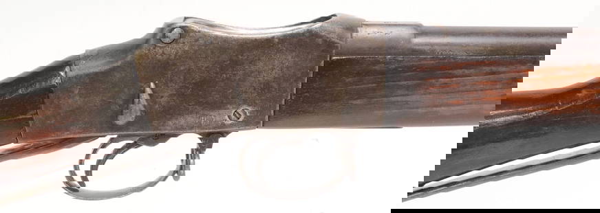 BRITISH MARTINI-HENRY ENFIELD MK-IV-1 RIFLE: British Martini-Henry Rifle, Mk. IV-1 (IV-A), lever drop block action, .577/450" caliber, 33.2" round barrel, blade front sight, steel nose cap, the first barrel band with bayonet lug