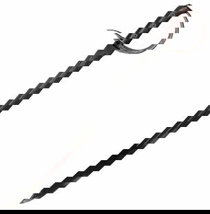 COLD STEEL REPRO 1917 U.S. NAVY CUTLASS: U.S. Navy Model 1917 style cutlass sword by Cold Steel Inc., an "improved' reproduction, the slightly curved 25" clip point 1055 carbon steel blade, the black steel guard