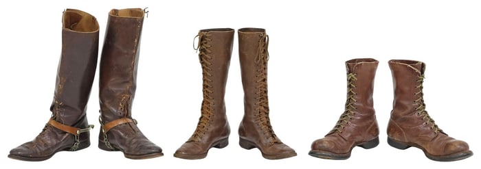 (3 PR) U.S. WWI CAVALRY, CORCORAN WWII JUMP BOOTS