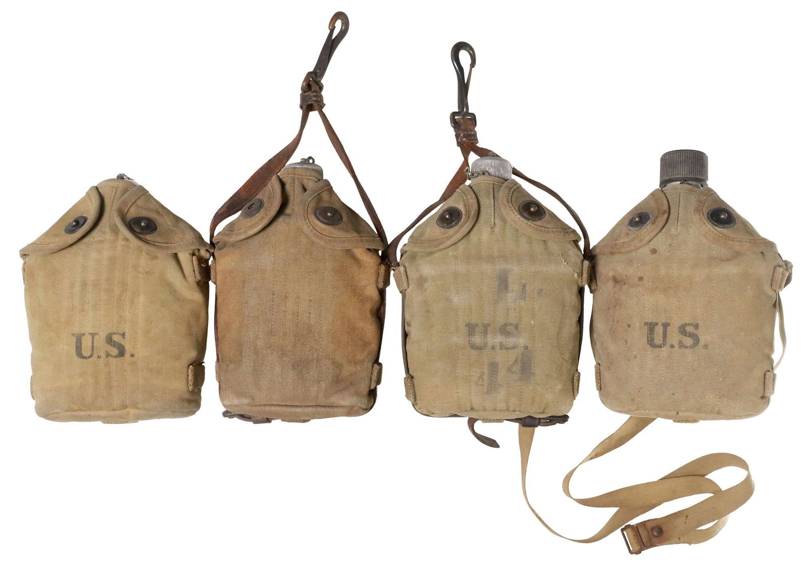 (4) U.S. MODEL 1910 CANTEENS (1 of 5)