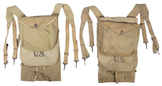 (2) U.S. WWI EQUIPMENT PACKS & MESS KITS