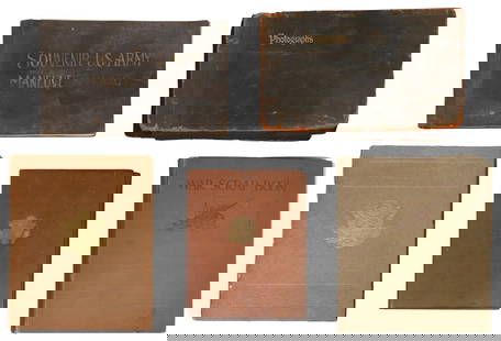 (5) ALBUMS, 1910 CAVALRY, WWI SCRAPBOOK, PHOTOS: (lot of 5) 1910 Cavalry, WWI Scrapbook, Photos, Letters: (1) Archive scrap book of Albert Goldsmith Clifford (Mass. 1876-1932) who enlisted in Troop A, 1st Squadron Cavalry,