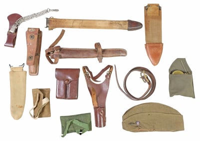 (13) U.S. ARMY SCABBARDS, POUCHES & MORE