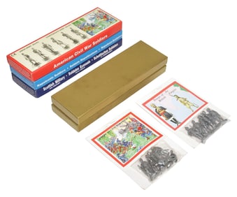 (42) MINIATURE SOLDIER FIGURES, ZINC ALLOY