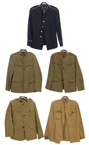 (5) U.S. ARMY COATS 1898, 1902, 1912, 1917