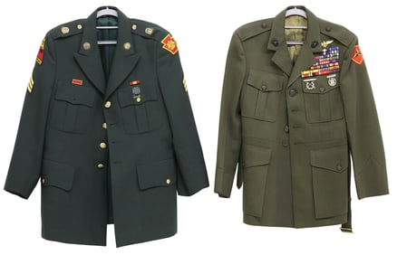 (2) USMC MIA UNIFORM COAT & ARMY COAT