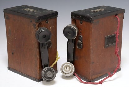(2) U.S. ARMY FIELD TELEPHONES, MODEL 1913