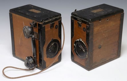(2) U.S. ARMY SIGNAL CORPS FIELD PHONES, POST WWI