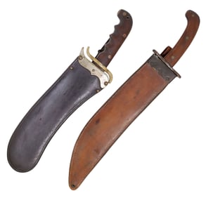 (2) U.S. WWI ERA MILITARY BOLO KNIVES & SCABBARDS