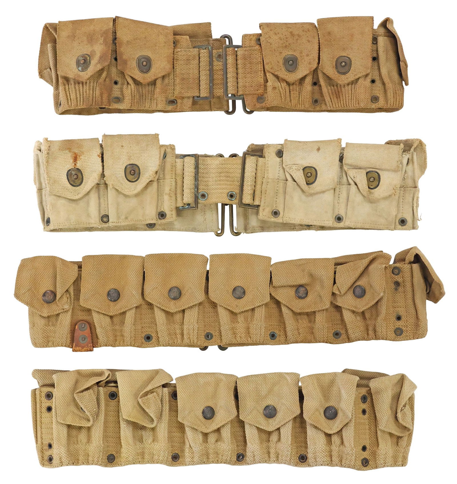 (4) WWI ERA U.S. ARMY CARTRIDGE BELTS (1 of 3)