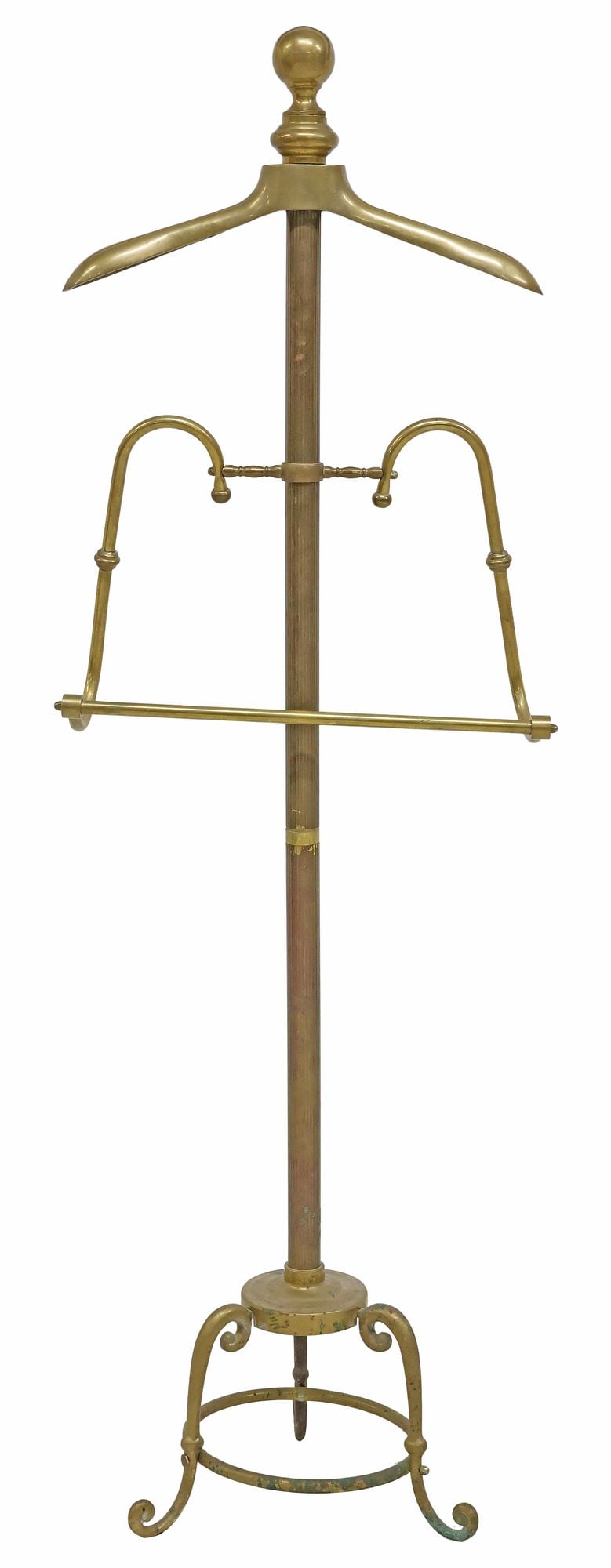 BRASS ADJUSTABLE CLOTHING VALET (1 of 2)