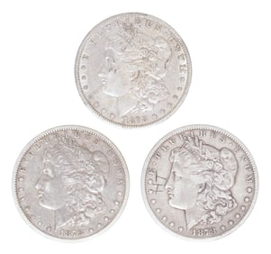 (3) CARSON CITY 1878 SILVER DOLLARS