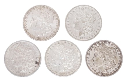 (5) U.S. MORGAN SILVER DOLLARS