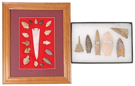 (22) NATIVE AMERICAN ARROWHEADS & SPEAR POINTS