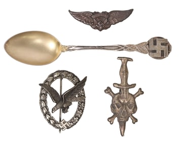 (4) GERMAN WWII MILITARY ITEMS