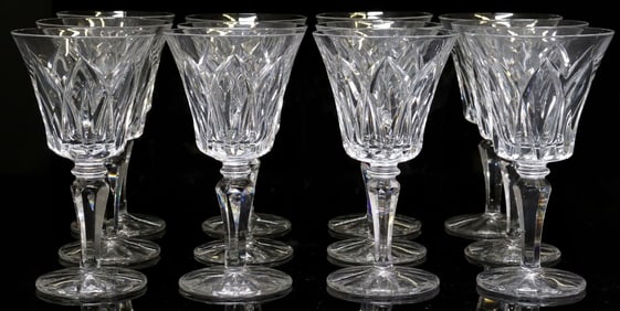 (12) FRENCH ST. LOUIS 'CAMARGUE' CUT CRYSTAL SHERRY GLASSES