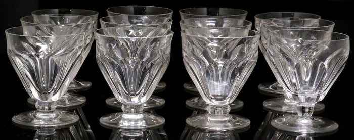 (12) BACCARAT 'TALLYRAND' CUT CRYSTAL PORT WINE GLASSES