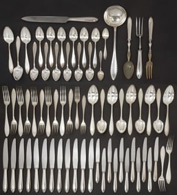 (68) CHRISTOFLE 'ALBATROS' SILVERPLATE PART CANTEEN OF CUTLERY