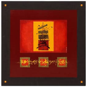 CHRISTELE HENAFF (B.1968) CONTEMPORARY MIXED MEDIA PAINTING