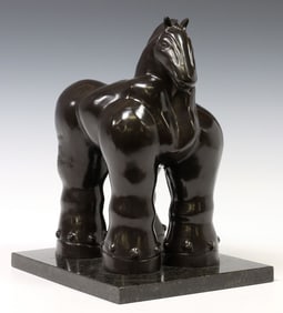 AFTER FERNANDO BOTERO BRONZE SCULPTURE, 'TROJAN HORSE'