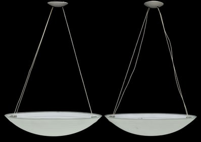 (2) ORNI HALLOWEEN FOR VEART ARTEMIDE MODERNIST MURANO CEILING LAMPS