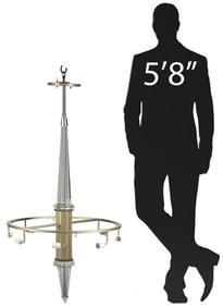 ART MODERNE CRYSTAL & METAL 8-LIGHT CHANDELIER