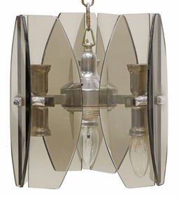 MODERN VECA (ATTRIB.) ITALIAN MURANO GLASS 6-LIGHT CHANDELIER