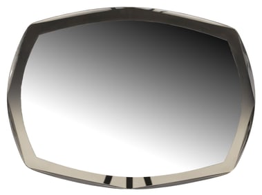 ITALIAN MODERN SMOKED GLASS FRAMED MIRROR