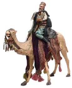 LARGE NEAPOLITAN-STYLE NATIVITY CRECHE FIGURE WISE MAN