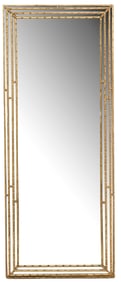 ITALIAN NOTCHED FAUX BAMBOO GILTWOOD MIRROR