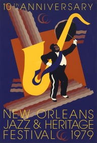 NEW ORLEANS JAZZ & HERITAGE 1979 FESTIVAL LITHOGRAPHIC POSTER