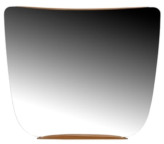 LARGE ITALIAN MID-CENTURY MODERN FRAMELESS MIRROR