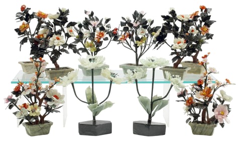 (10) CHINESE HARDSTONE FLOWERING TREES