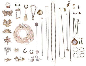 (LOT) ESTATE VINTAGE COSTUME JEWELRY