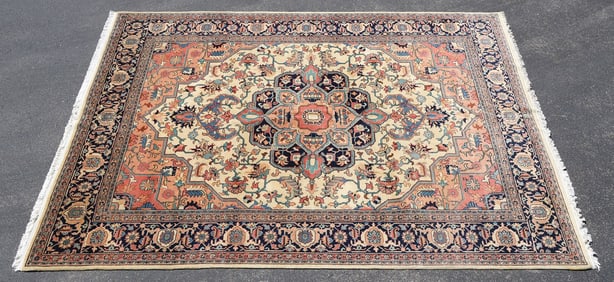 HAND-TIED ROMANIAN HERIZ RUG, 11'10" X 8'10"