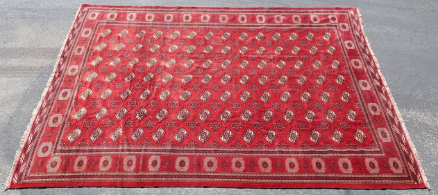HAND-TIED TURKOMAN RUG, TURKMENISTAN, 9'10" X 12'2"