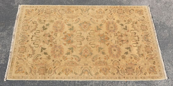HAND-TIED OUSHAK RUG, INDIA, 8' X 5'1"