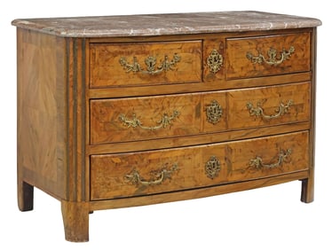 FRENCH LOUIS XIV MARBLE-TOP COMMODE, 18TH C.
