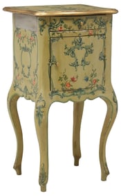 ITALIAN LOUIS XV STYLE PAINT-DECORATED NIGHTSTAND