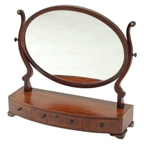 FEDERAL STYLE INLAID MAHOGANY DRESSING MIRROR