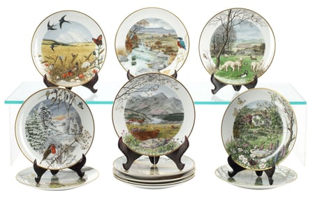 (12) PETER BARRETT FOR FRANKLIN PORCELAIN 'COUNTRY YEAR' COLLECTOR'S PLATES