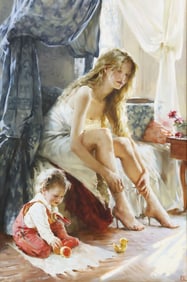 KATYA MORGUN (B.1982) 'MORNING LIGHT' 47.25" X 31.5"