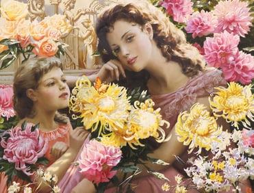 KATYA MORGUN (B.1982) 'SUNNY MORNING' 33.5" X 43.25"